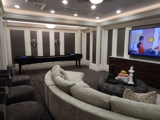 A ravishing finished home theater finish from one of our projects!