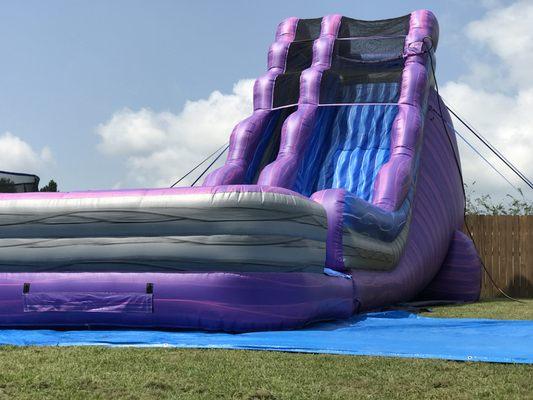 20ft Purple Crush Waterslide w/splash zone