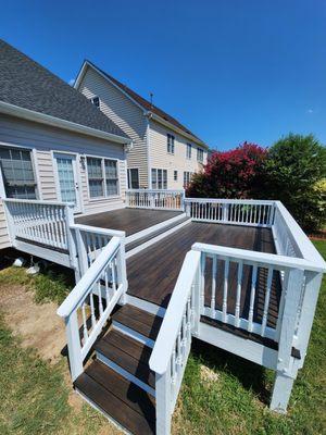 Repaired and Painted and Stained Deck