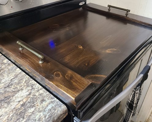 Custom stove cover.