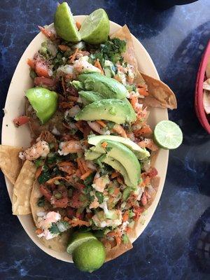 2 shrimp ceviche tostadas