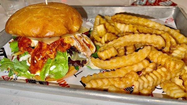 Buffalo chicken sandwich   @hybrideater