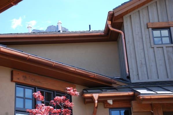 http://www.utahgutter.com/ Rain Gutter Specialties South Jordan Utah Copper Rain Gutters