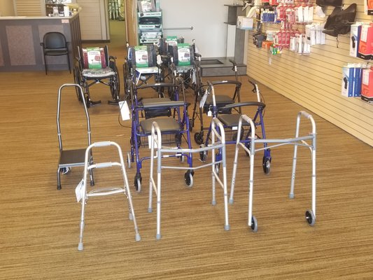 WALKERS, WHEELCHAIRS, ROLLATORS AND MUCH MORE