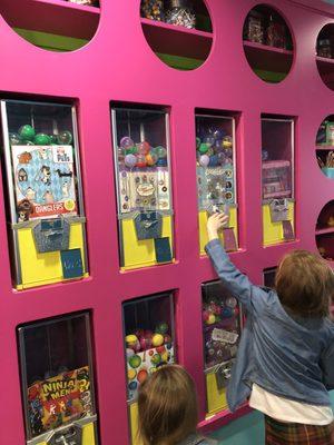 When their appt is over the kids get a coin to use in any of these vending machines. They loved it!