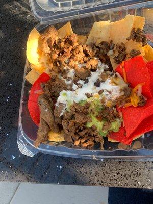 The Taco Bowl with steak.  Just like the chicken wings, lots of meat!