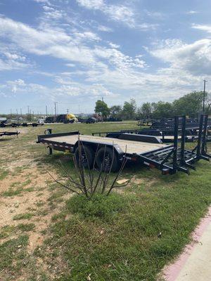 Trailer ramps on deck (plenty of)