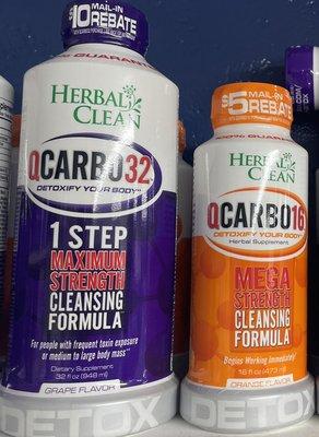 QCarbo 16 & 32 are some of Herbal Clean's most sold products. We also have QCarbo 20 and Ultra Eliminex.