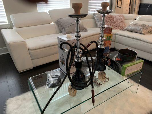 Supreme Hookah Home rental set up.