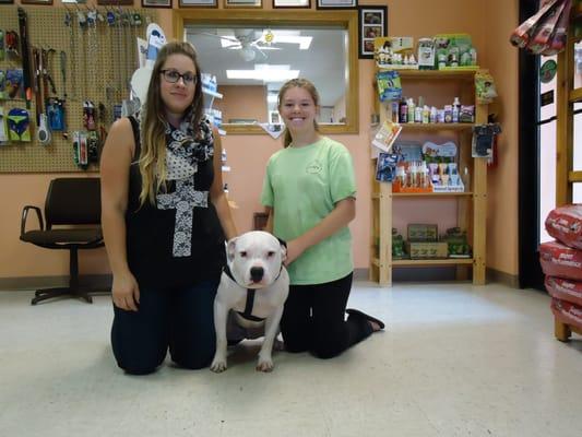 Melanie & Alex with Diesel a doggie daycare kid