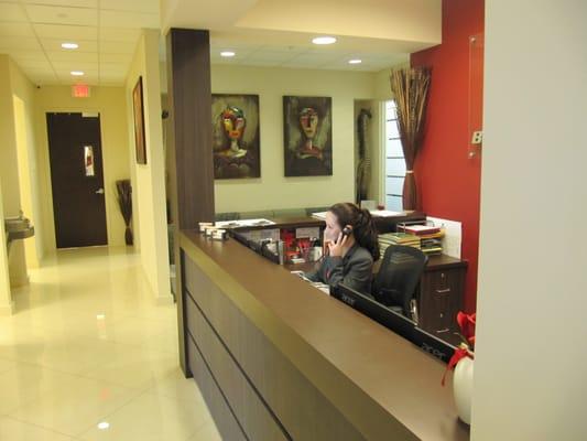 Reception Desk and Waiting Area