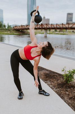 A kettlebell and TRX suspension trainer are all you need for a great at home gym!  Check out Back to Basics Bootcamp with Evolve On Demand.