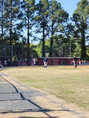 Grassfield @ Bayside - nephew is starting centerfielder for Grassfield.