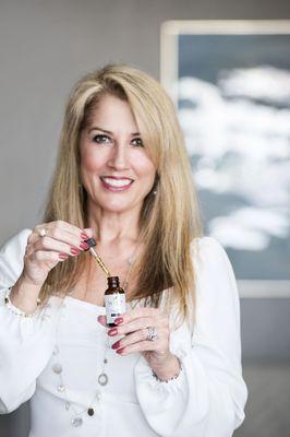 Our good friend Ann enjoying her Wild Organics 1350 mg Tincture.