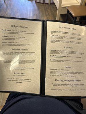 Menu inside