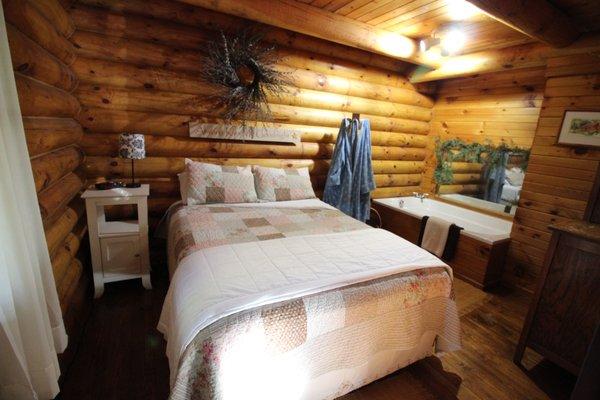 Each Cabin features a Jacuzzi tub in the Master bedroom.