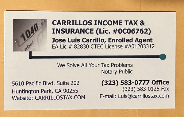 Carrillos Income Tax & Insurance