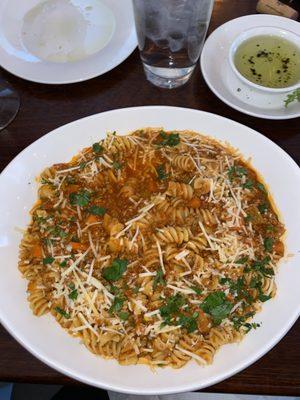 African spiced pasta bolognese