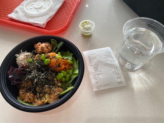 Small bowl and a cup of water