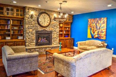 Common areas to gather to socialize, play games, or just relax.