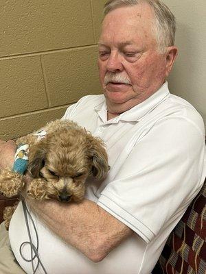 Brownie with Daddy.