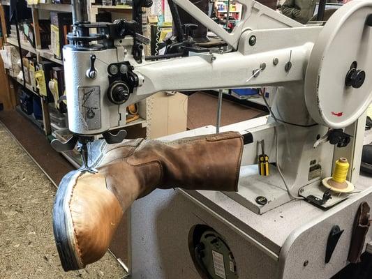 Adding a toe cap to a boot