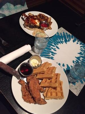 Chicken & Waffles & The Brunch Burger