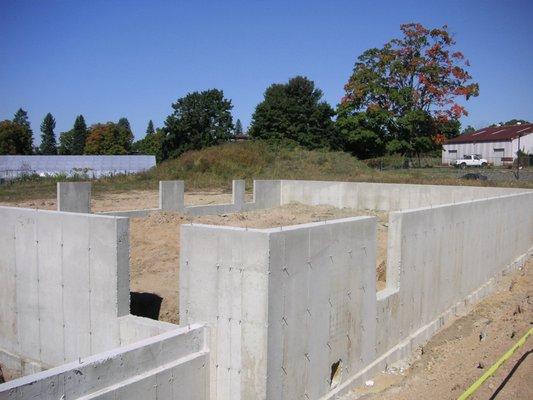 Foundation work for new builds