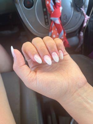 beautiful wedding acrylics!