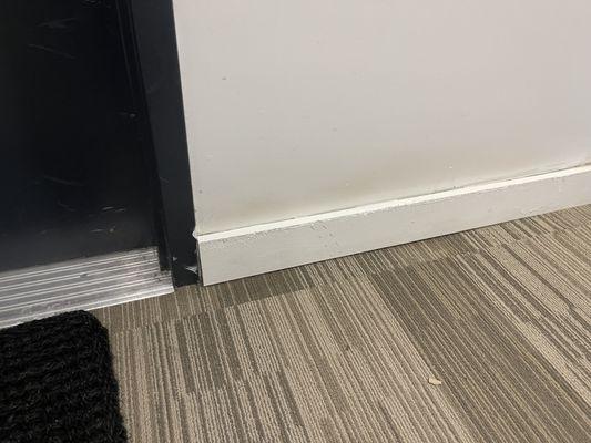 Reinstalled baseboard