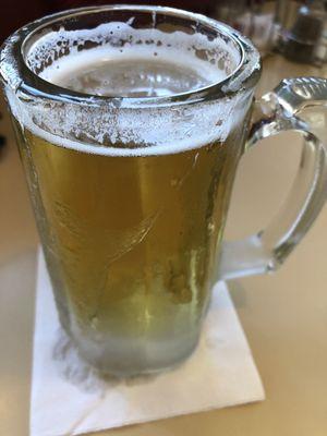 Frosty mug of beer.