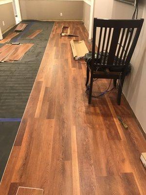 flooring in the process