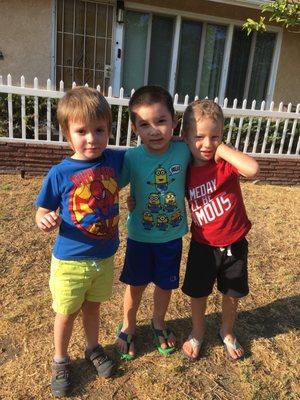 My boy with his daycare BFFs