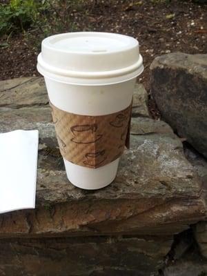 Nature's best kind of coffee time outside on the deck.