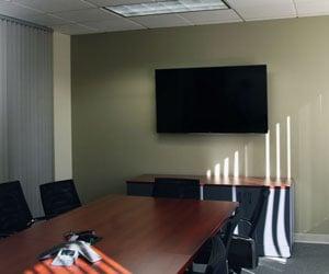 Commercial meeting room with teleconferencing