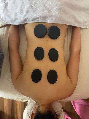 Hot stone massage available