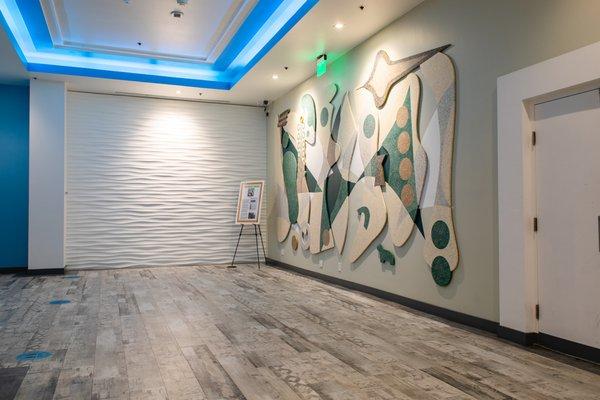 "The Money Tree" mural recreated in the lobby! Come see it for yourself at The Wilshire Hub.