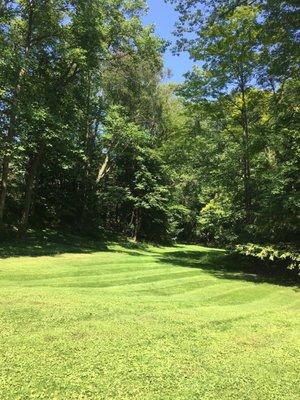 Open clearing on the grounds near Bolton house behind legacy village