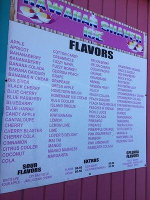 List of flavors