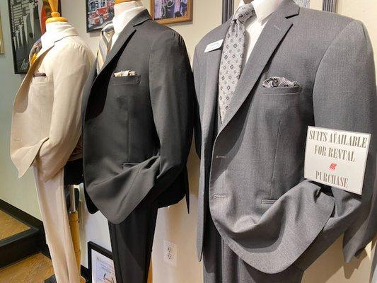 Suits in 5 colors are available to rent