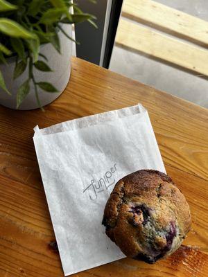 Blue corn blueberry muffin