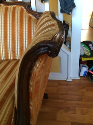 Chair arm after repair