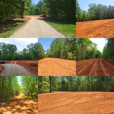 Here is a collage of some grading/driveway we did a while back