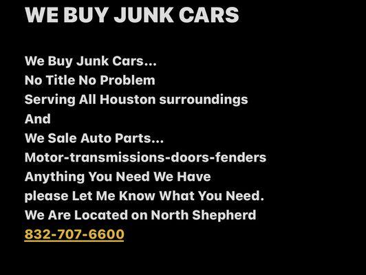 Houston Junk Car Buyers