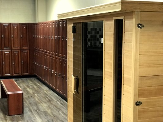 Locker room and dry sauna