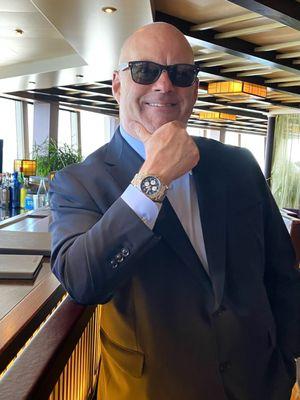 This is me on a luxury cruise ship last week wearing my Custom suite made at McFaddens Mens Shop Rock Hill SC. I highly recommend this shop.