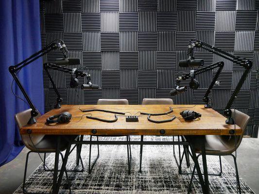 Podcast Studio with Shure SM7B and 4K Video