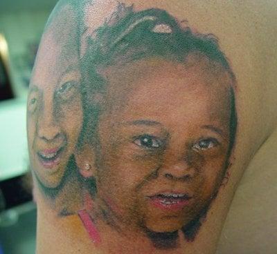 Cute Kids Portrait by Chuck Kail at Alley Cat Tattoo Studio