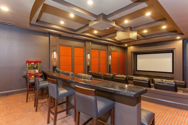 Residents can reserve our widescreen Movie Theater for private movie nights!