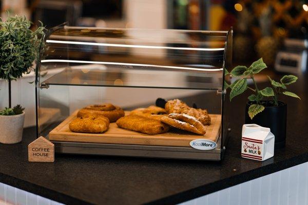 Fresh pastries from a local bakery.